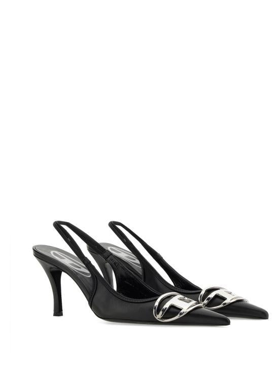 DIESEL Black D Venus Slingback Heels