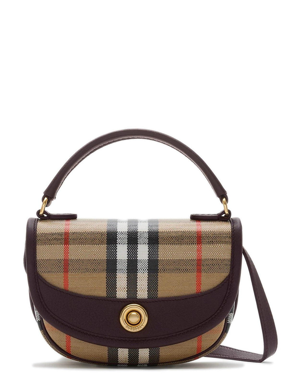 BURBERRY Leather Shoulder Bag Black