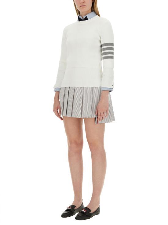 THOM BROWNE Cotton Milano Stitch 4-Bar Turtleneck Sweater