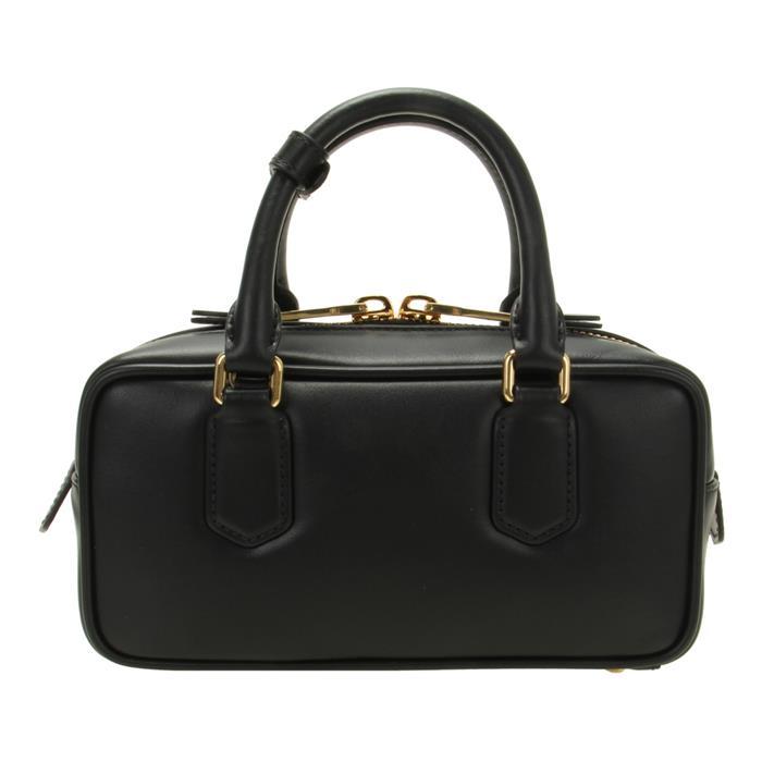 Miu Miu Arcadie Leather Tote Bag Black