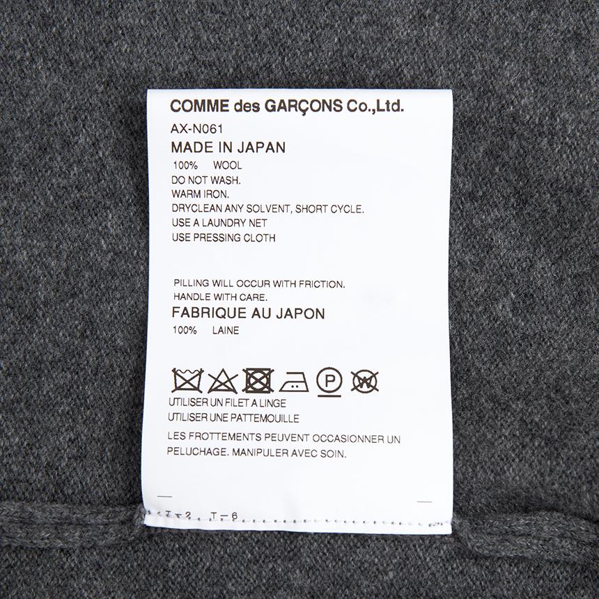 Comme des Garcons White Patch Unisex Knit Cardigan AX N061 051 3
