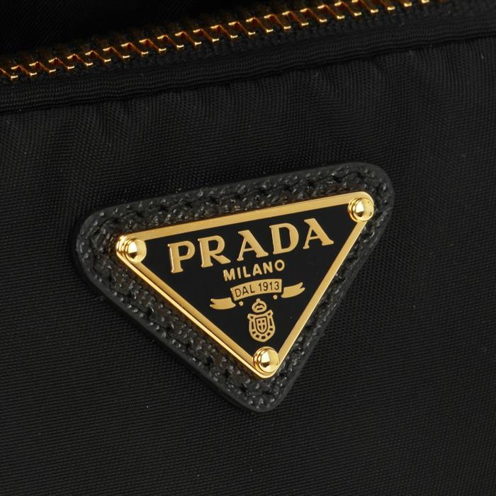 PRADA Re-Nylon Duet Bucket Bag Black Shoulder Bag