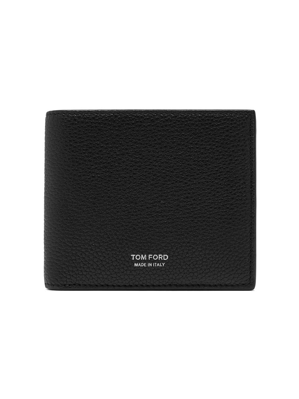 TOM FORD Leather Bifold Wallet for Men Navy Y0228 LCL158