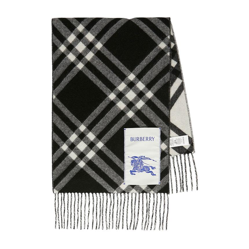 BURBERRY Checked Cashmere Scarf Unisex