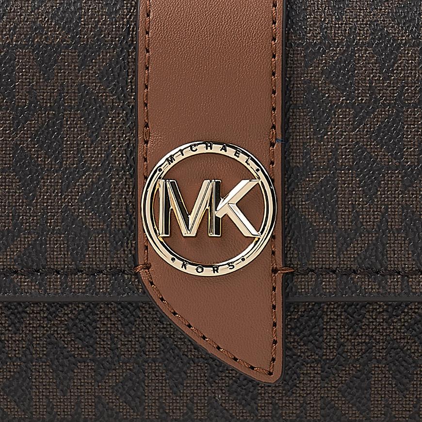 Michael Kors Greenwich Sling Shoulder Bag Brown Monogram Canvas