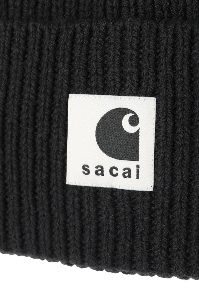 Sacai x Carhartt WIP Wool Knit Beanie Black