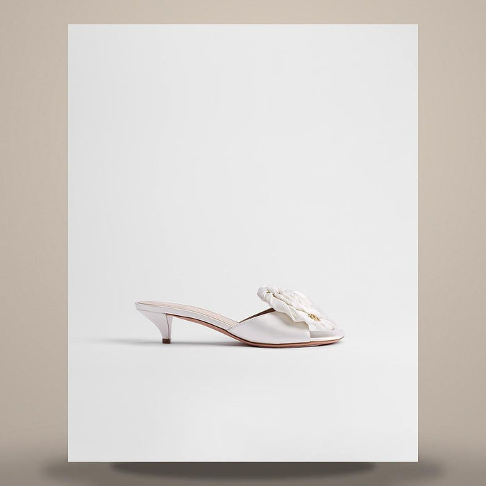 DIOR Aurore White Satin Heel Sandals KDO618SAT S10W