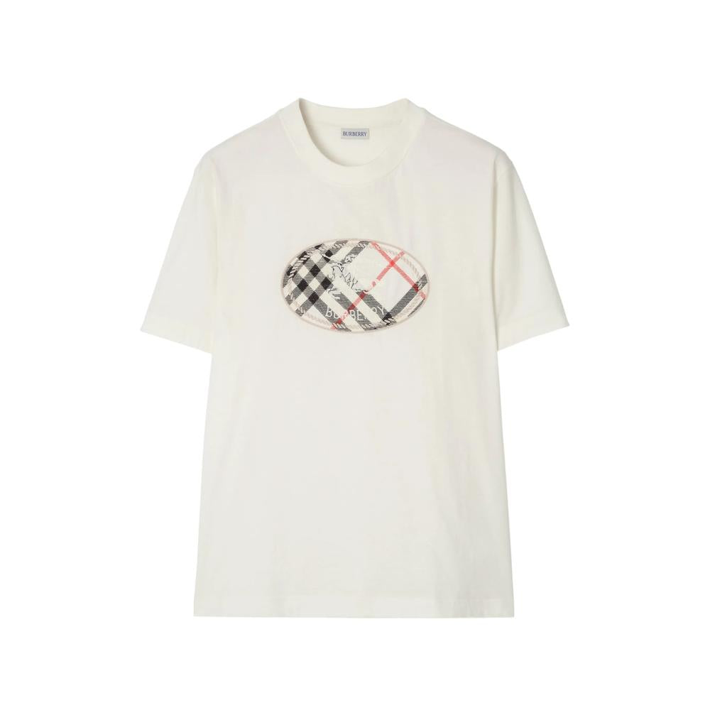 BURBERRY Black Cotton Short Sleeve T-Shirt for Men