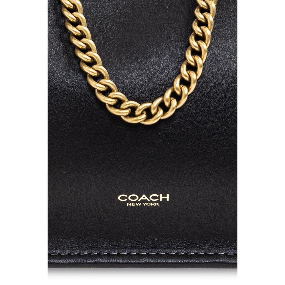 Coach Waverly Shoulder Bag Black Leather