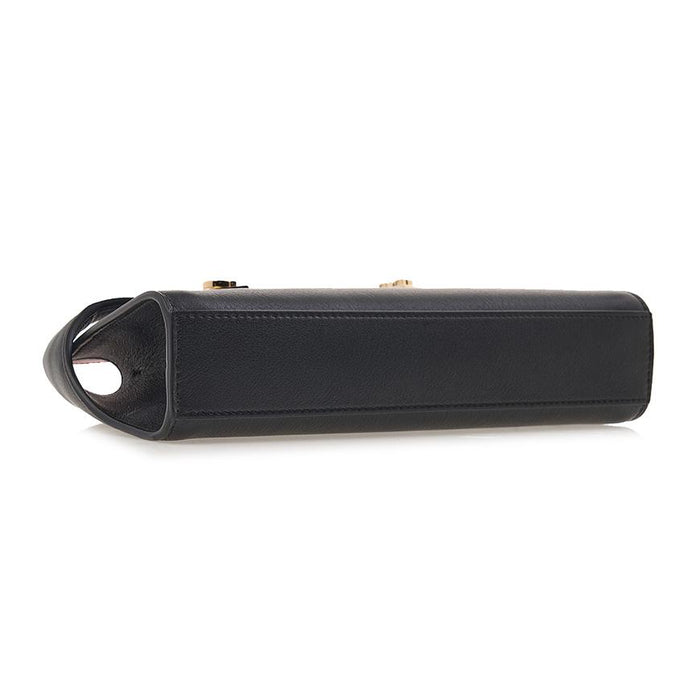Ferragamo Hug Mini Crossbody Bag Black Red Leather 0774628