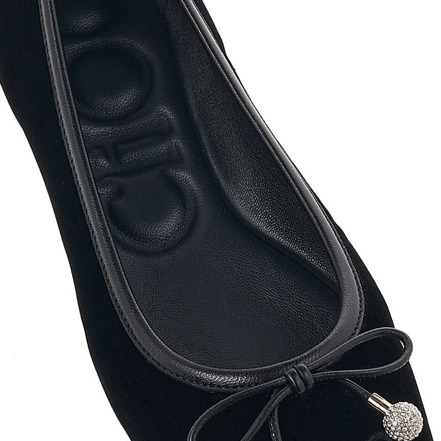 Jimmy Choo Elme Flat Velvet Black Women’s Flats