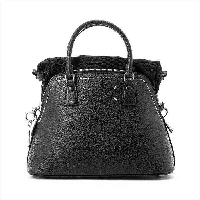 Maison Margiela 5AC Classic Mini Black Leather Shoulder Tote Bag