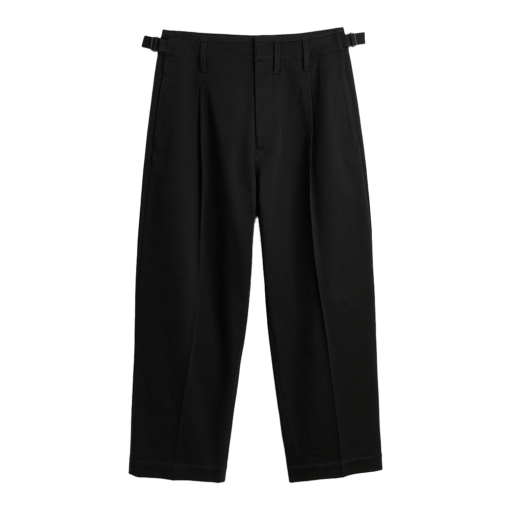 Lemaire Black Pleated Carrot Pants Unisex Classic Trousers PA1194 LF136