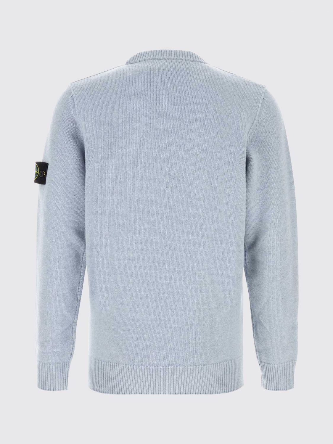 STONE ISLAND Black Wool Crewneck Knit Sweater