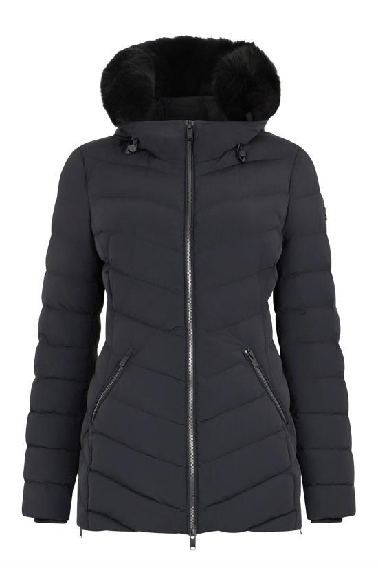 Moose Knuckles Black Down Puffer Jacket for Men M35LJ206S 305 BLACK DOM