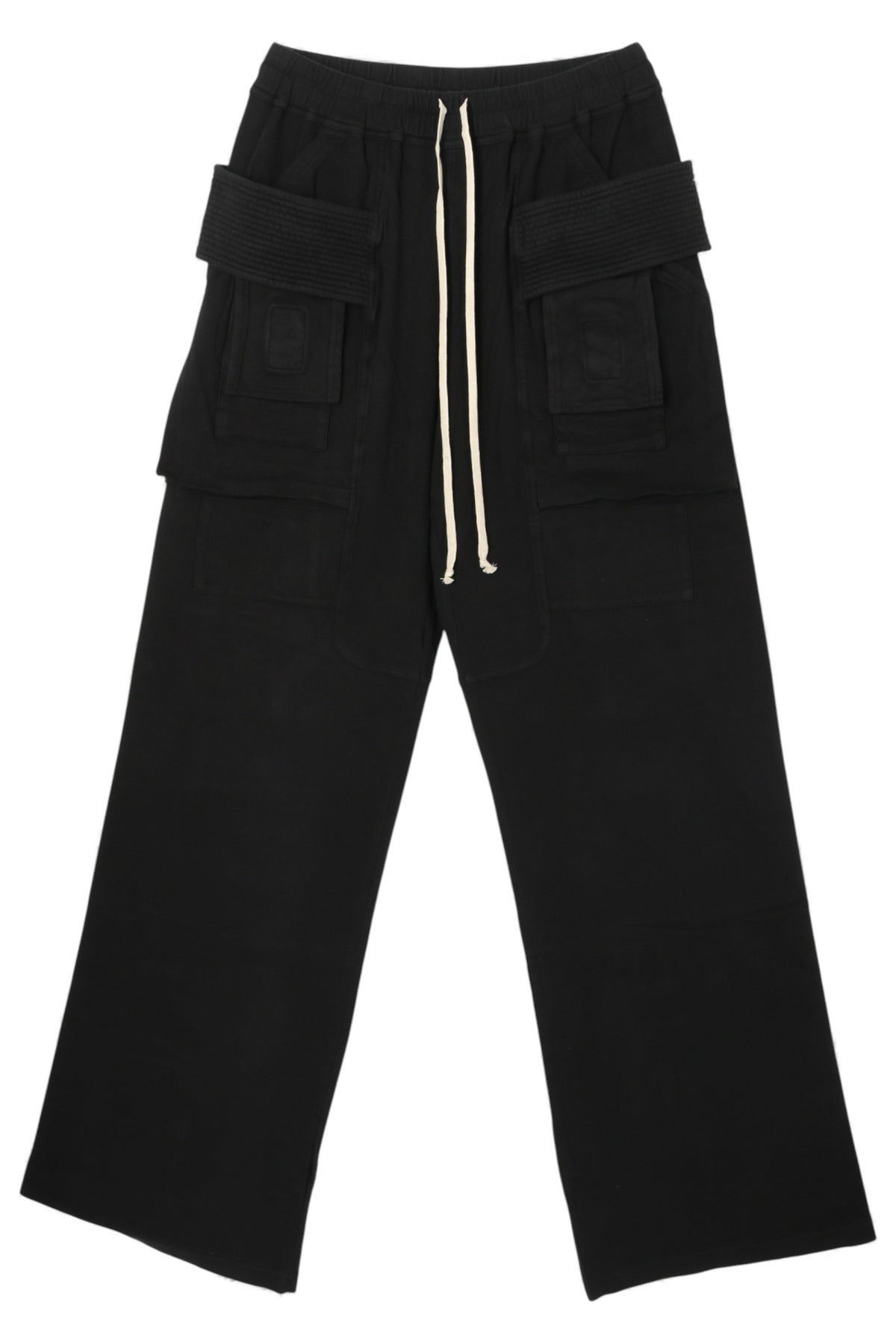 Rick Owens DRKSHDW Wide Creatch Cargo Pants Black Double Brushed Jersey