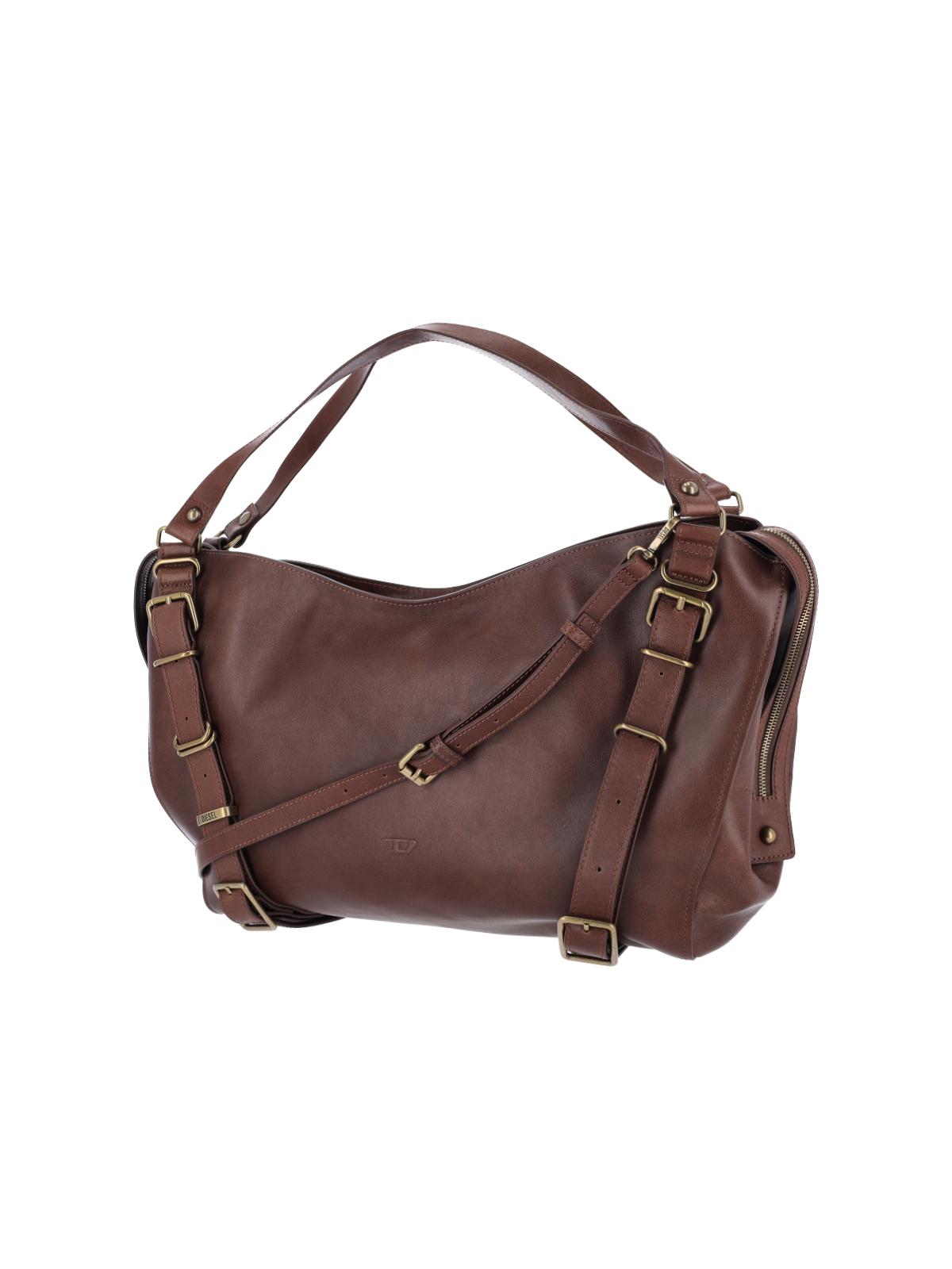 DIESEL Black Leather Shoulder Bag