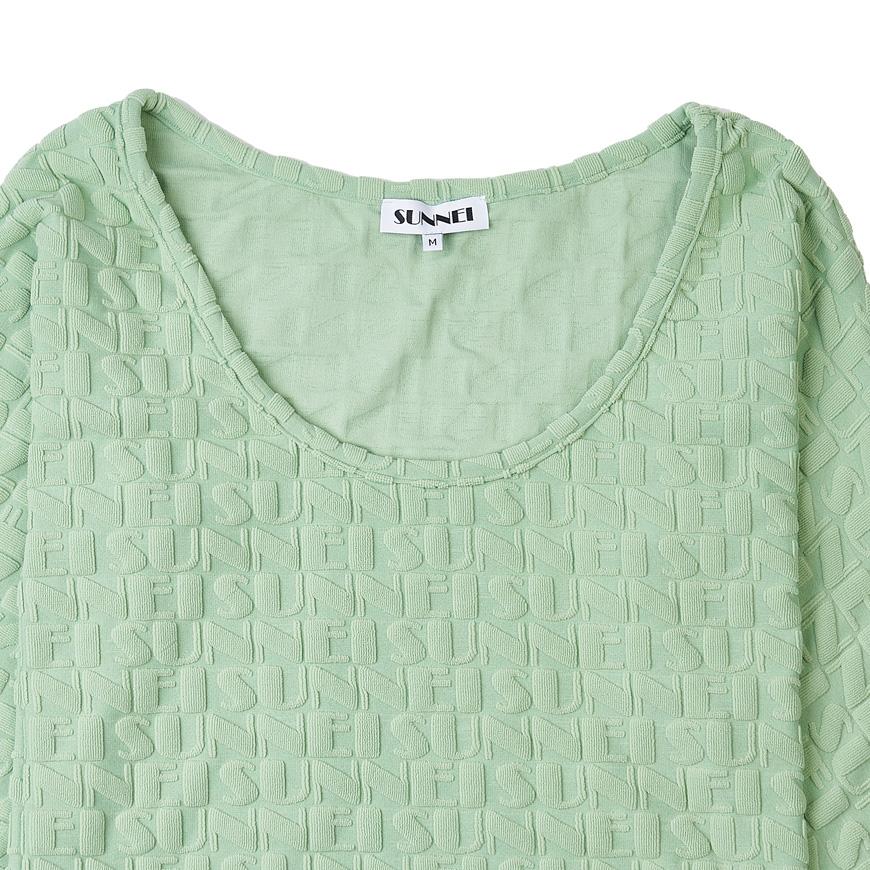 SUNNEI Jacquard Crop T-Shirt Women’s Green