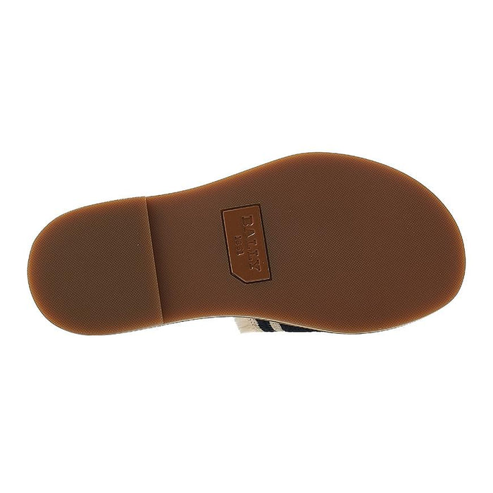BALLY Bianka Flat Slide Sandals Women’s Black Leather