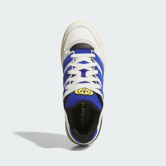 Adidas White Leather Low-Top Sneakers for Men JI3276 DOM