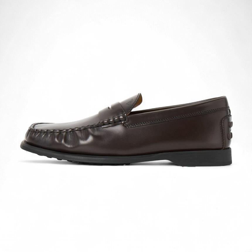 Tods Leather Loafers for Men Brown