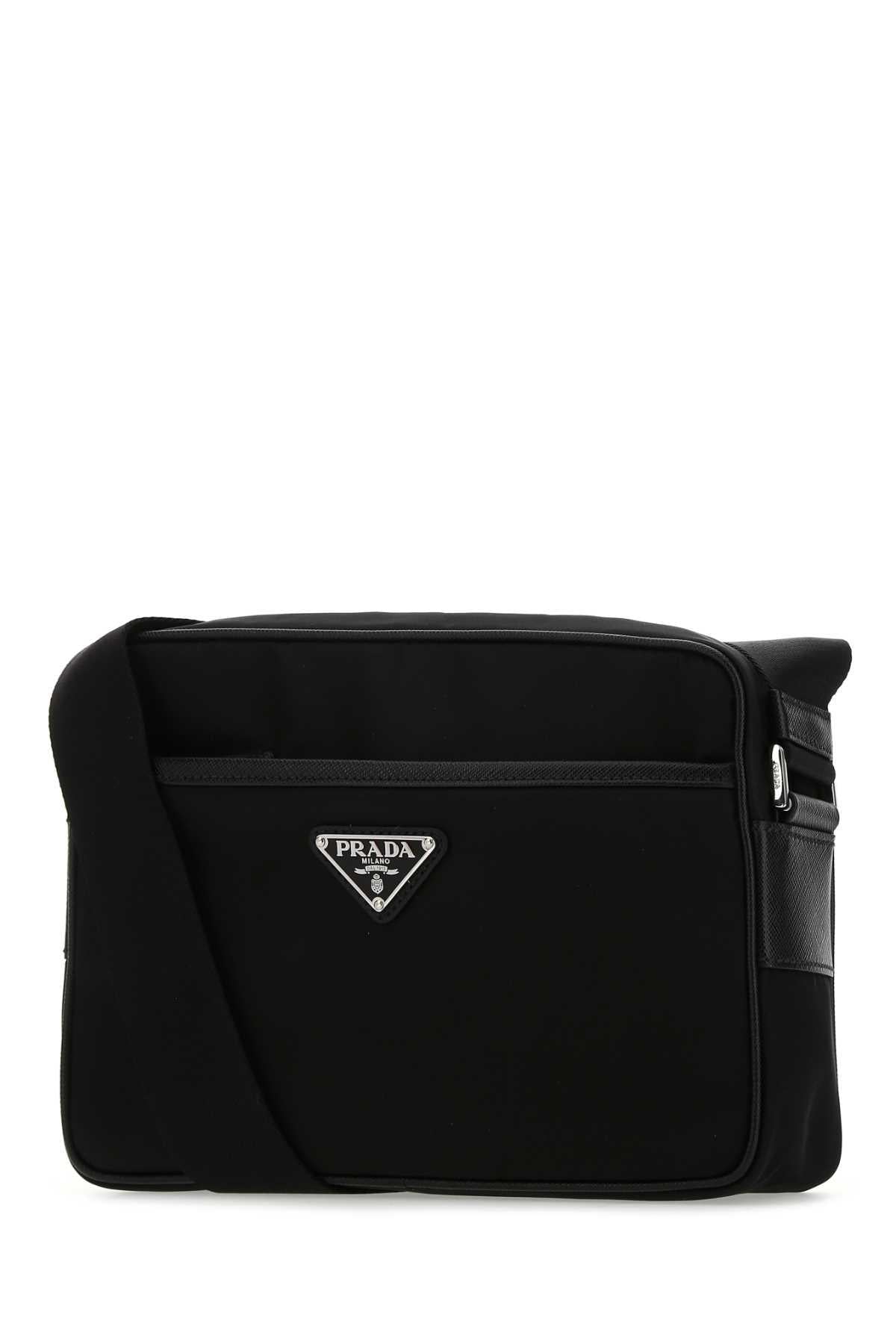 PRADA Black Nylon Shoulder Crossbody Bag