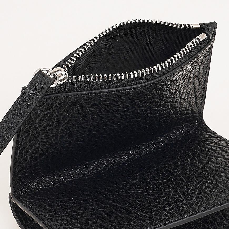 Maison Margiela Unisex Leather Flap Bifold Wallet Black