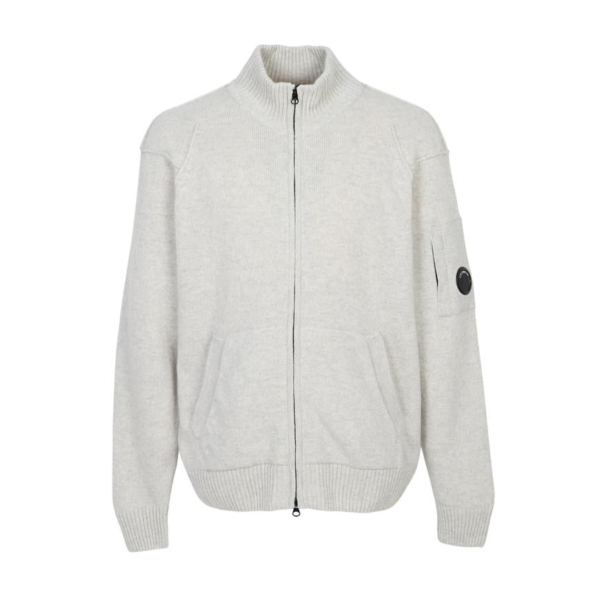 CP Company Men’s Zip-Up Knit Cardigan Navy
