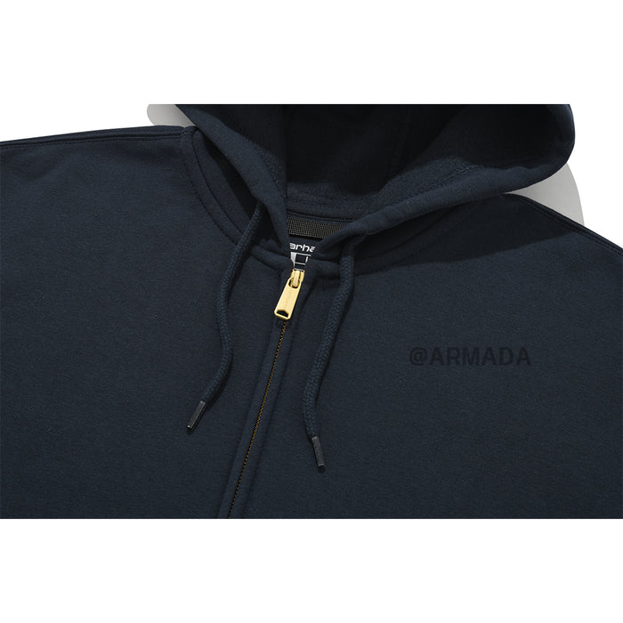 Carhartt Midweight Zip Hoodie Navy Unisex