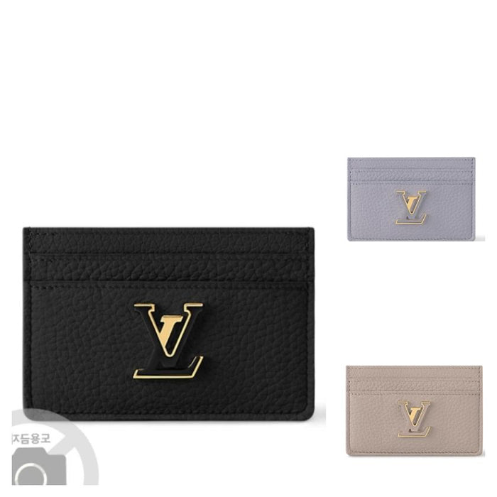 Louis Vuitton Capucines Black Leather Card Holder Wallet Un M83358 M11458 M11310