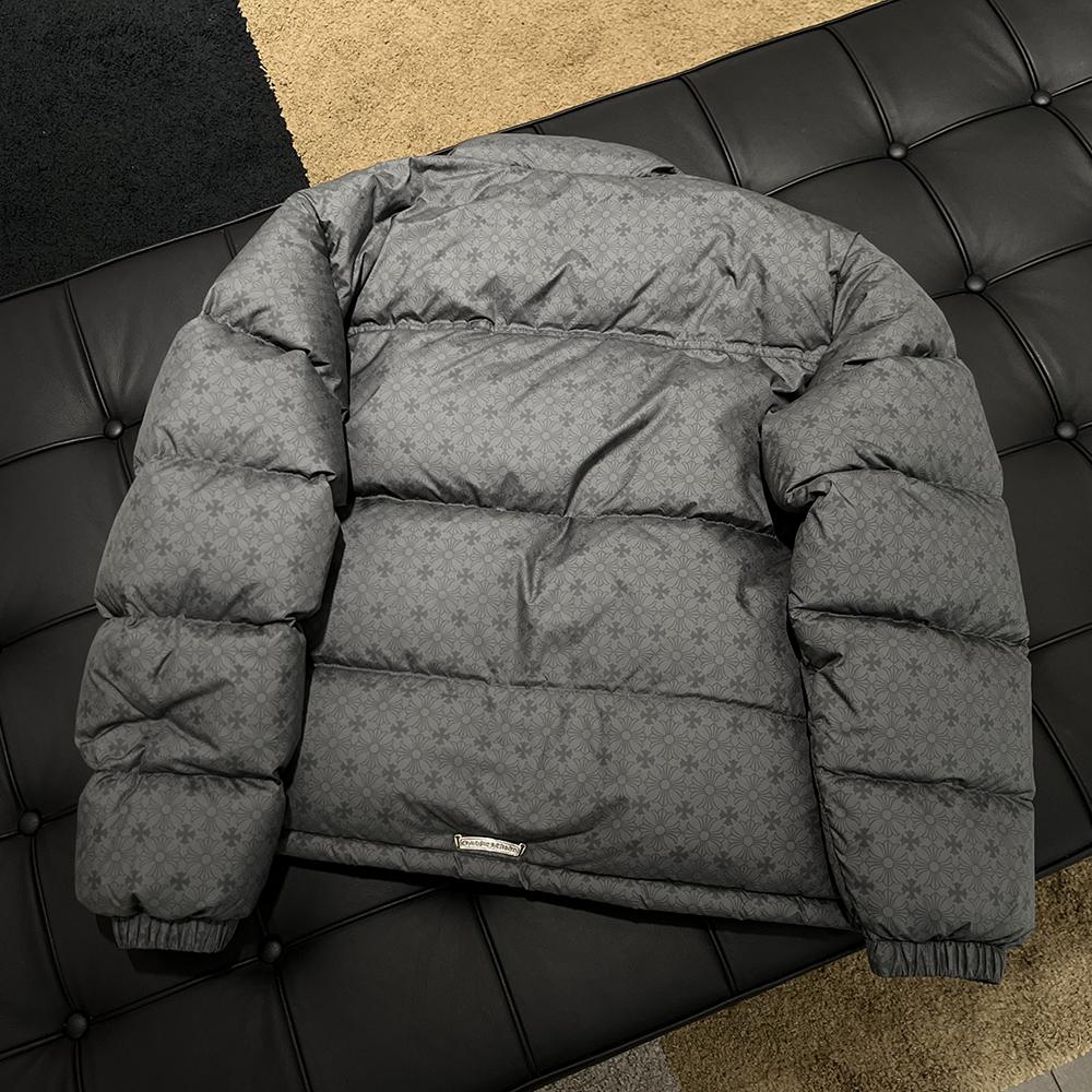 Chrome Hearts Gray Monogram STIFF V2 Puffer Jacket Unisex