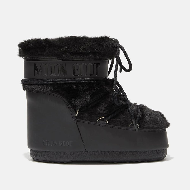 MOON BOOT Icon Low Faux Fur Winter Boots Black 1409390 N001