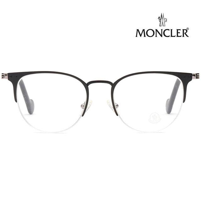 Moncler Round Semi-Rimless Metal Eyeglass Frames Lightweight Women