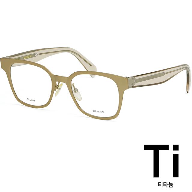 CELINE Matte Gold Titanium Unisex Eyeglass Frames CL41456 DDB
