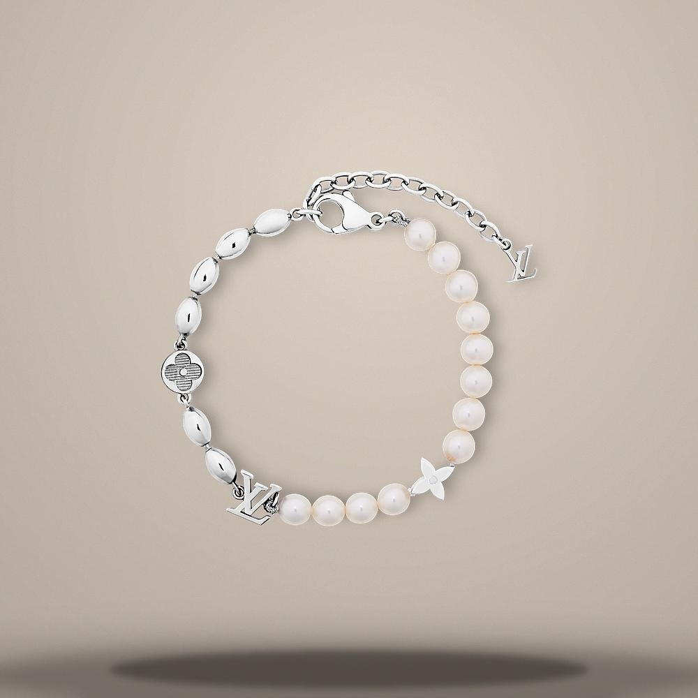 Louis Vuitton Pearls Fusion Bracelet Brass and Glass Pearl
