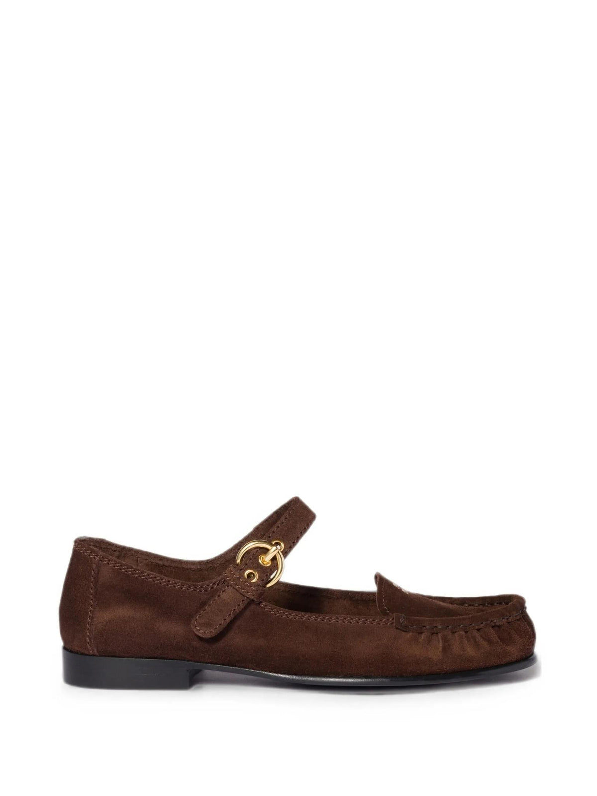 Miu Miu Black Leather Loafer Shoes
