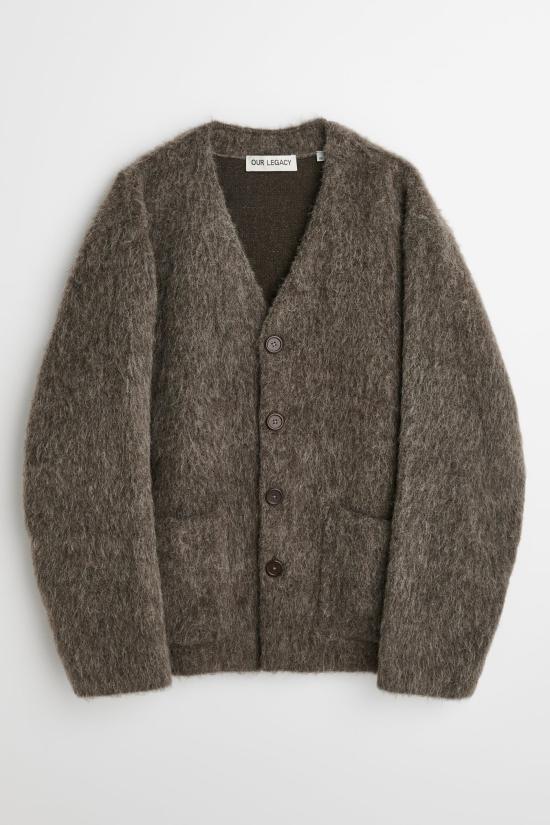 OUR LEGACY Hairy Wool Cardigan Mole Grey Men’s