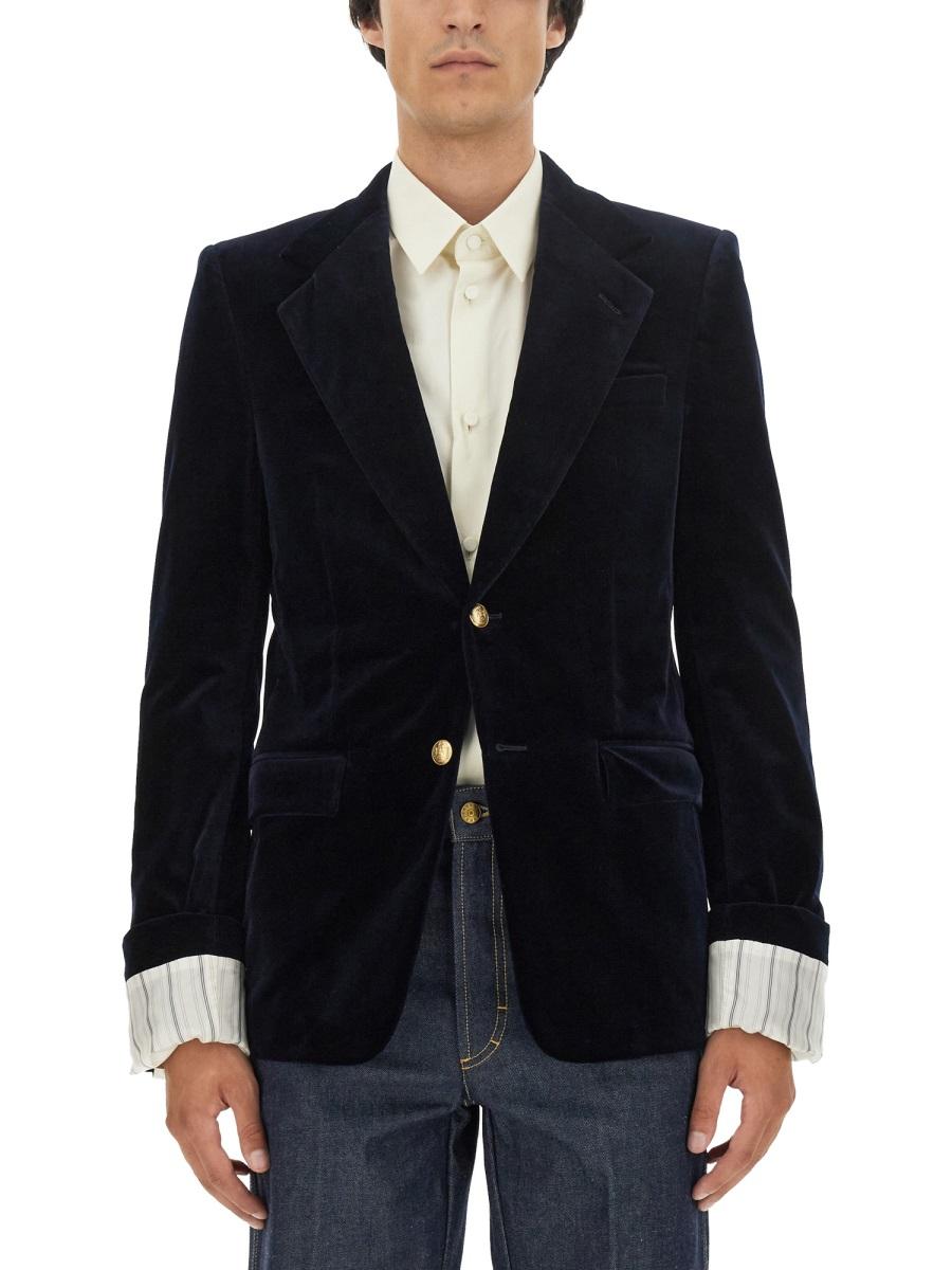 GUCCI Wool Blend Blazer Jacket Navy Men’s Suit Coat