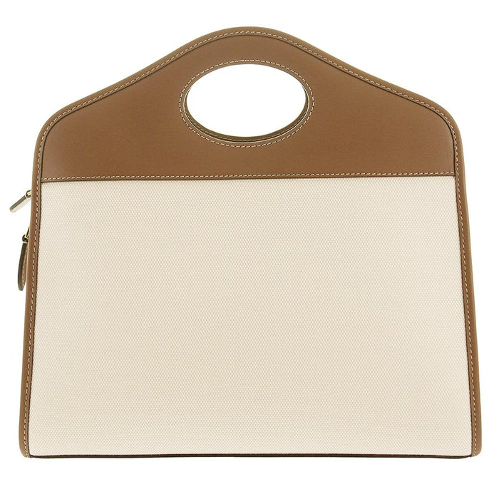BURBERRY Logo Pocket Small Tote Bag Melt Brown