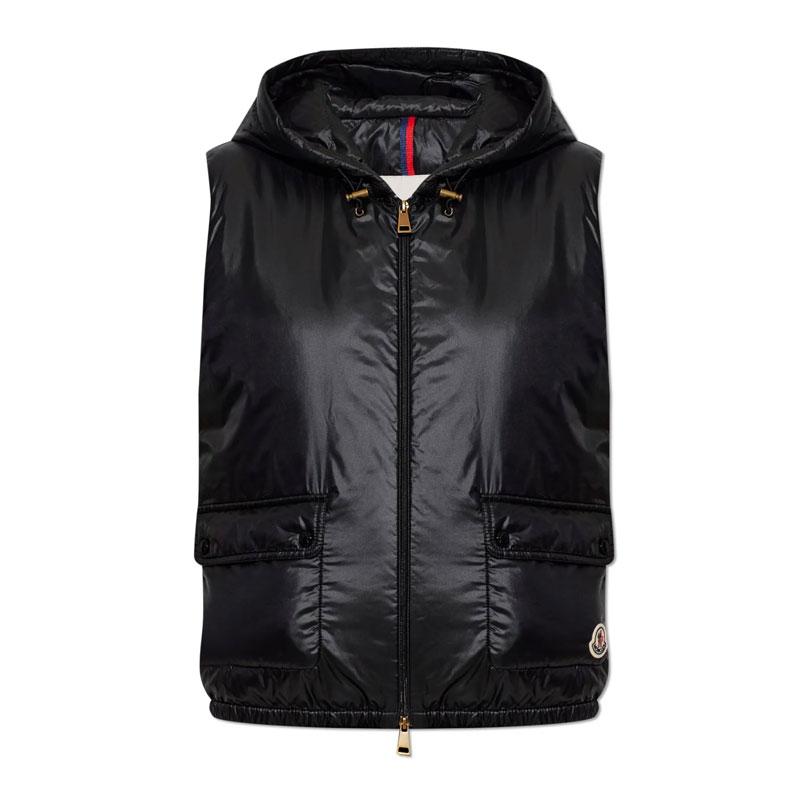 Moncler Black Languid Hooded Down Vest 1A00094 597YG 999