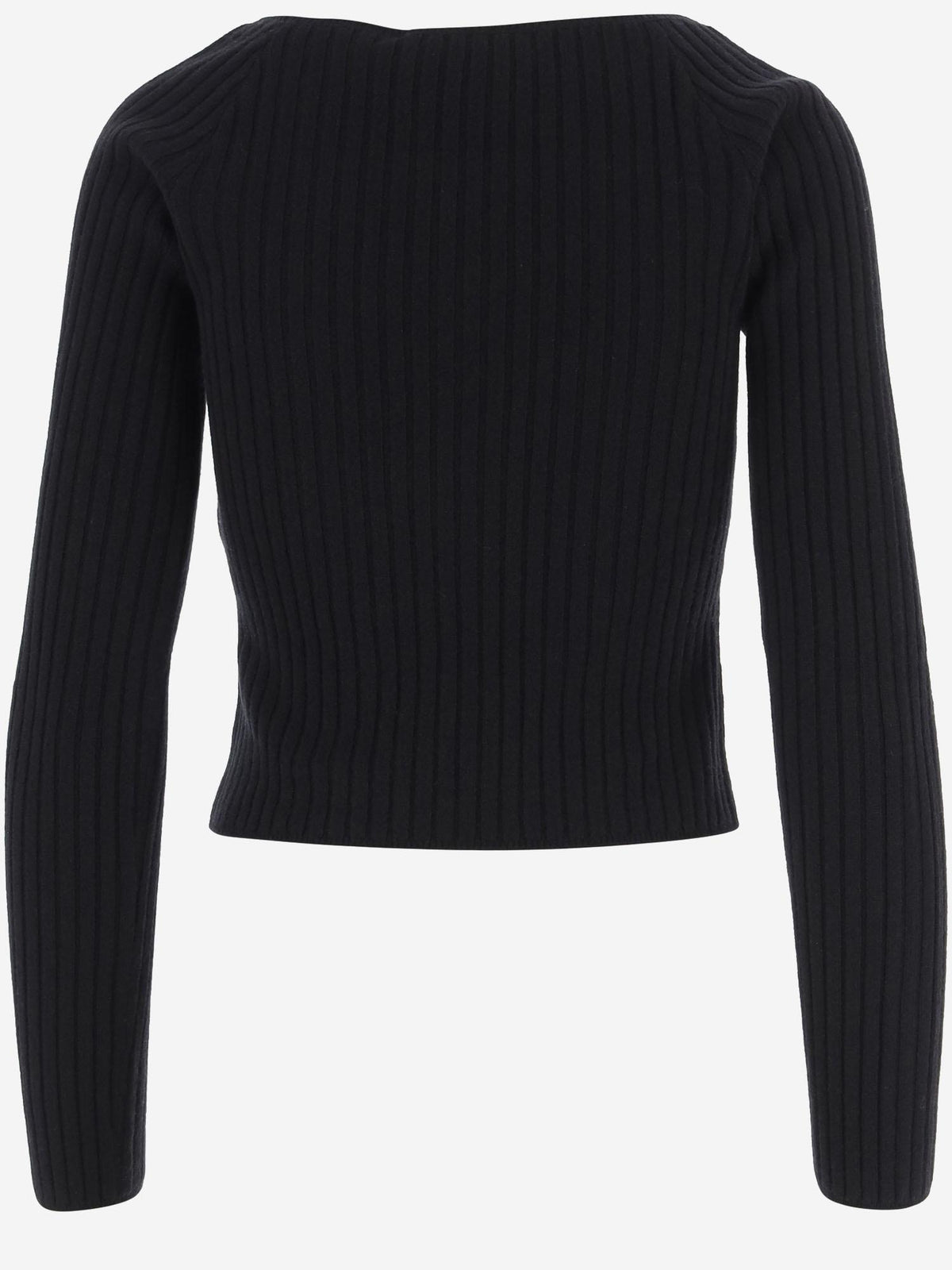 GUCCI Black Wool Round Neck Knit Sweater