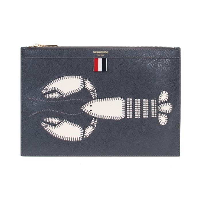THOM BROWNE Lobster Detail Leather Clutch Bag