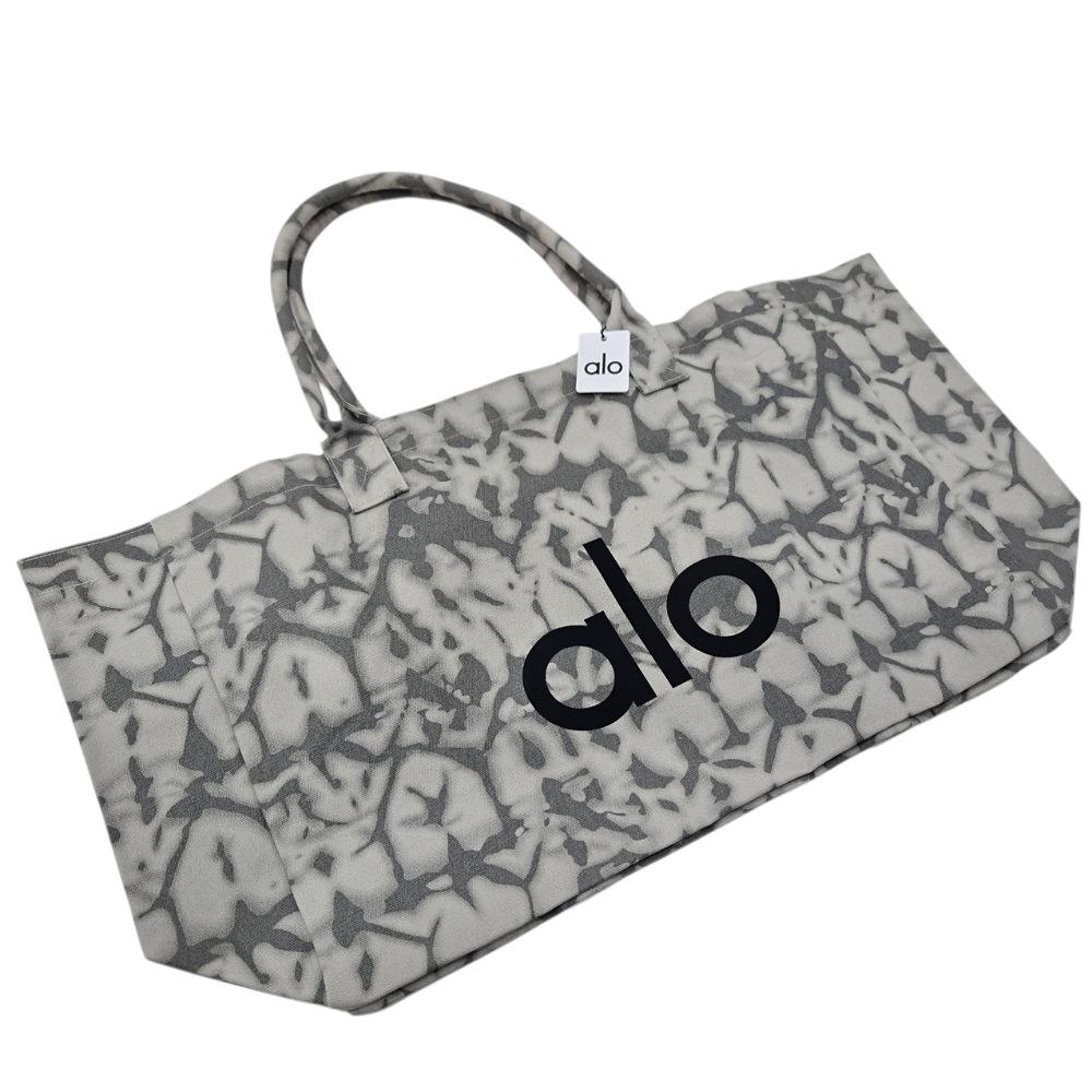 Alo Grey Tie-Dye Iconic Shopper Tote Bag Unisex