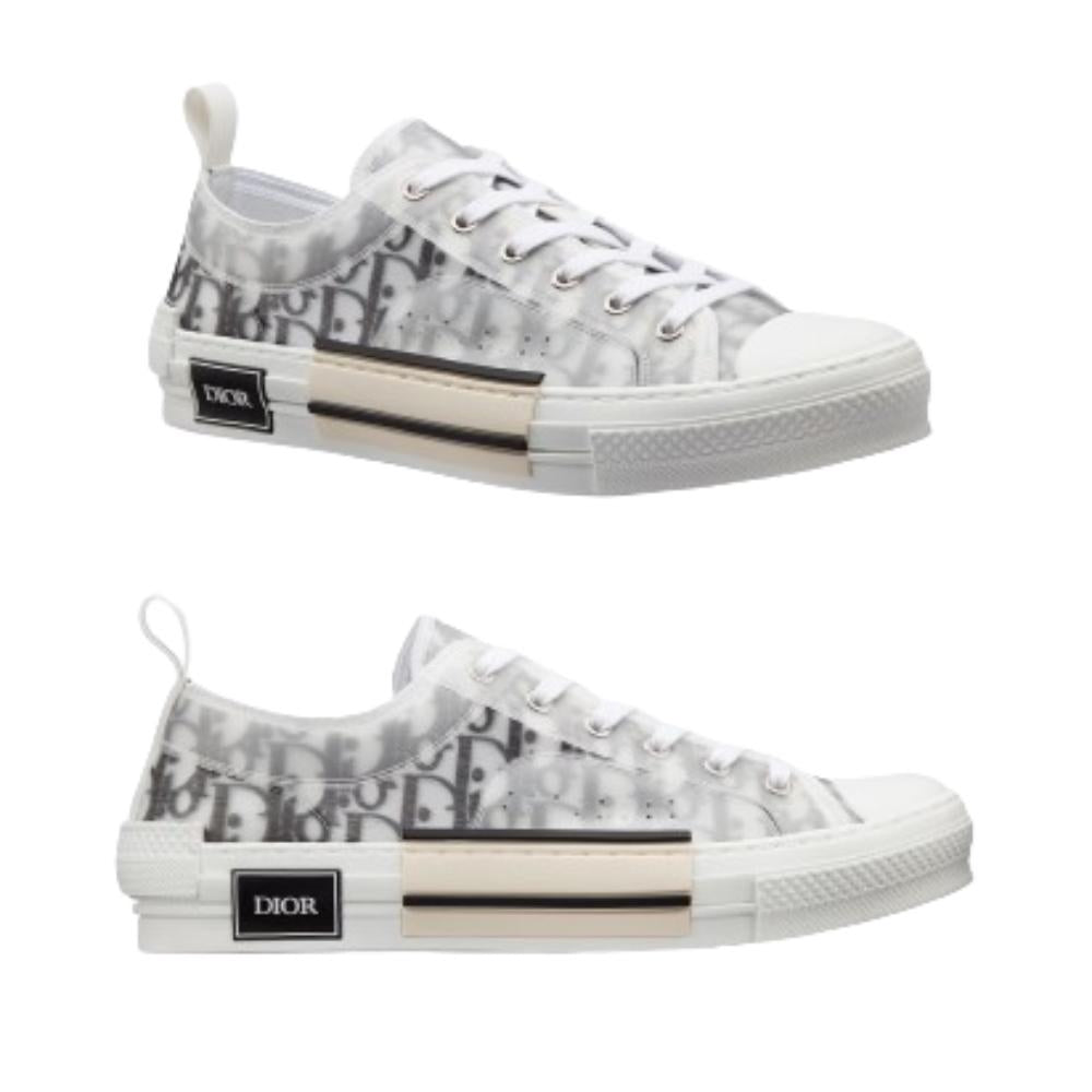 DIOR B23 Low-Top Oblique Canvas Sneakers Gray Unisex 3SN249YJP