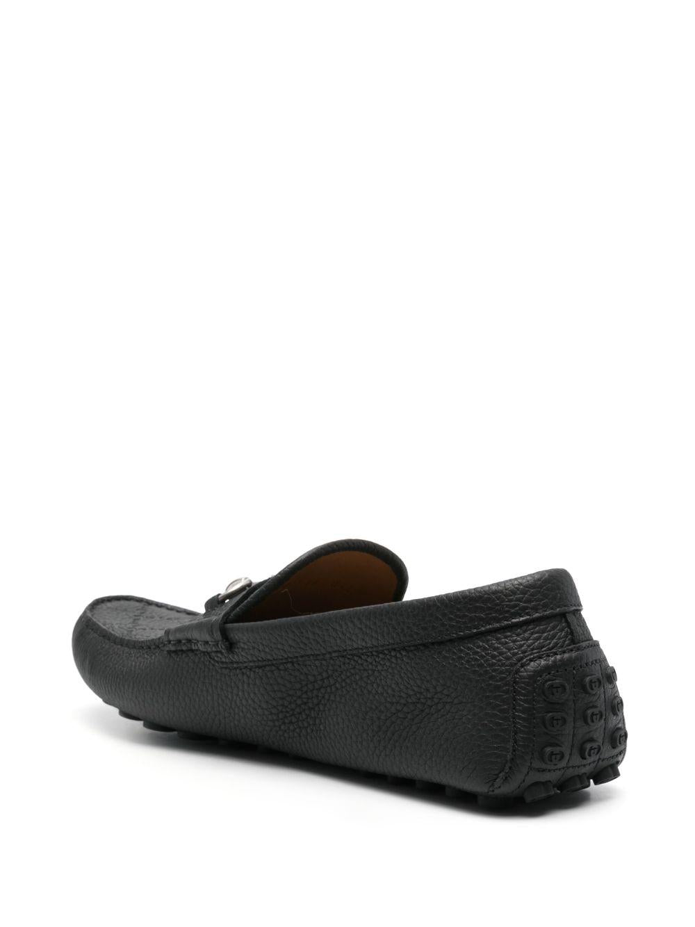 GUCCI Leather Loafers Black Men's Dress Shoes