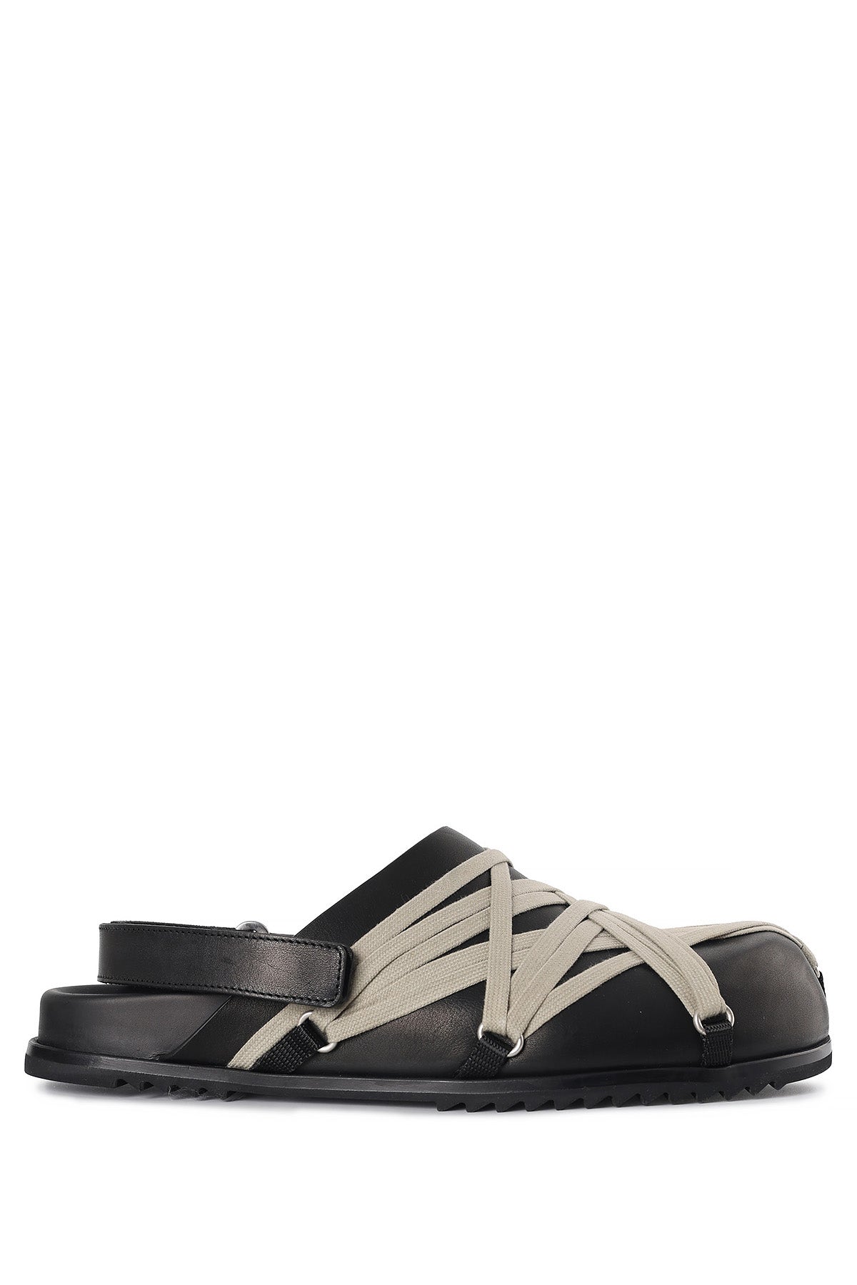 Rick Owens Granola Black Megalace Mule Slippers RU01E5813 LOOW1 09