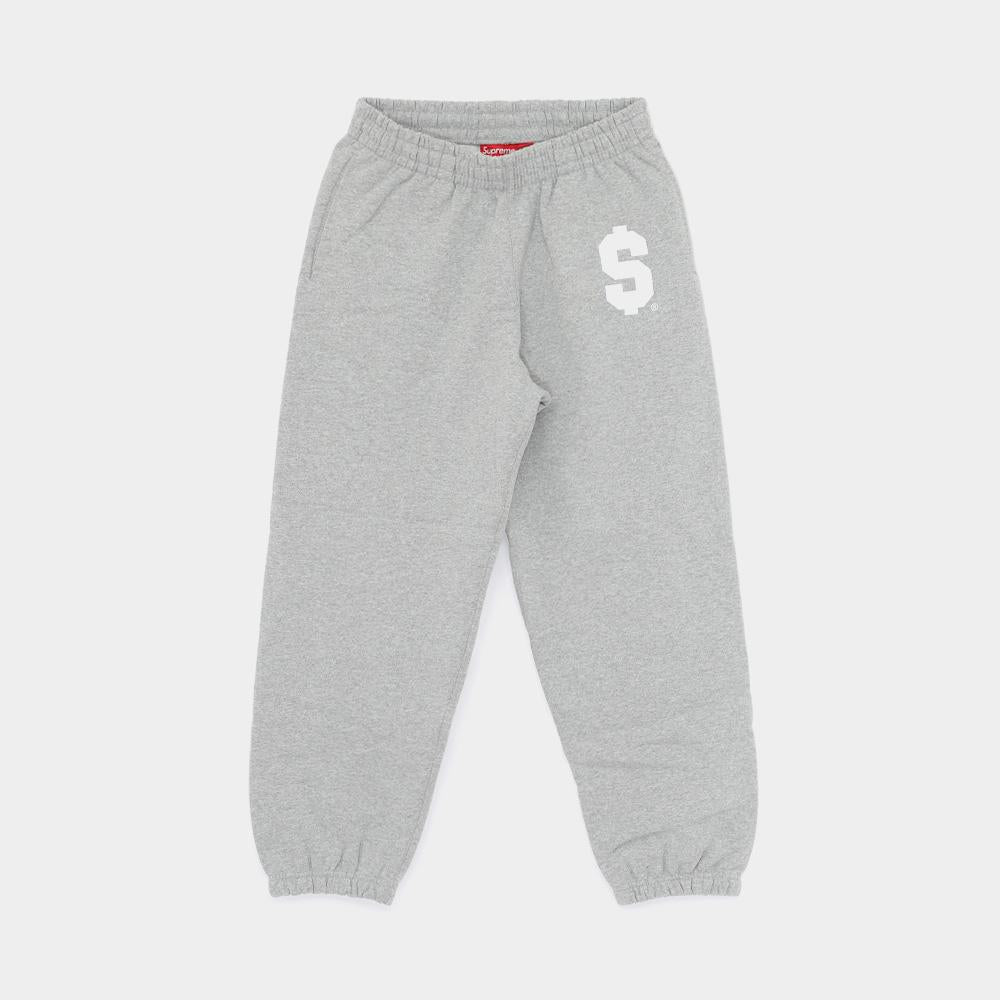Supreme Back Pocket Logo Sweatpants Men Heather Gray Classic Pants SS24 P54