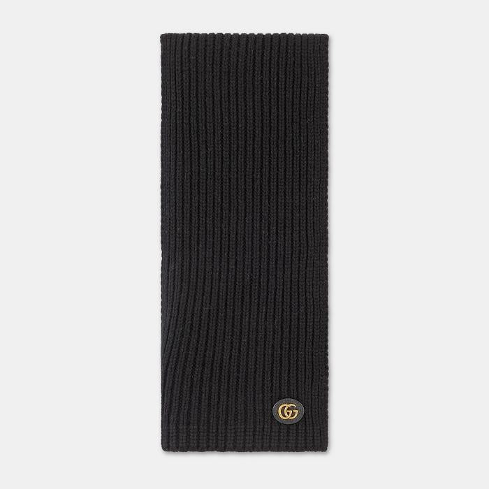 GUCCI Double G Wool Cashmere Scarf 773426 3GB02 1000