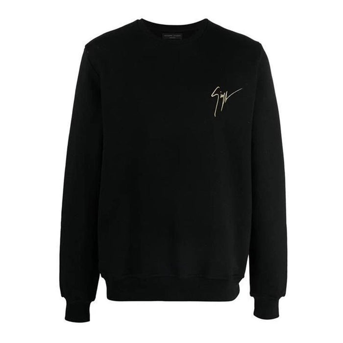 Giuseppe Zanotti Logo Embroidered Crewneck Sweatshirt Black