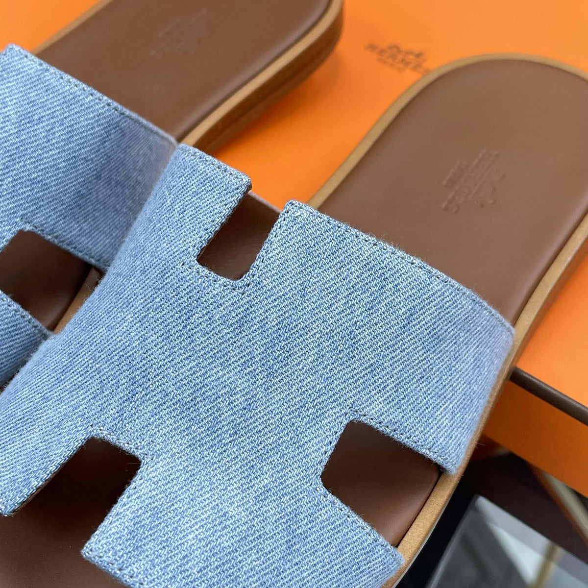 HERMES Izmir Men’s Denim Slide Sandals